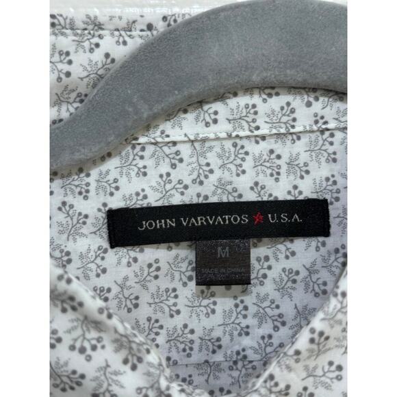 John Varvatos Men's Floral Print Long Sleeves Button Down Shirt Size Medium - Picture 3 of 7